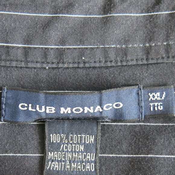 Club Monaco Cotton Multi Color Stripe Button Down Long Sleeve Shirt - Size XXL - Picture 5 of 5